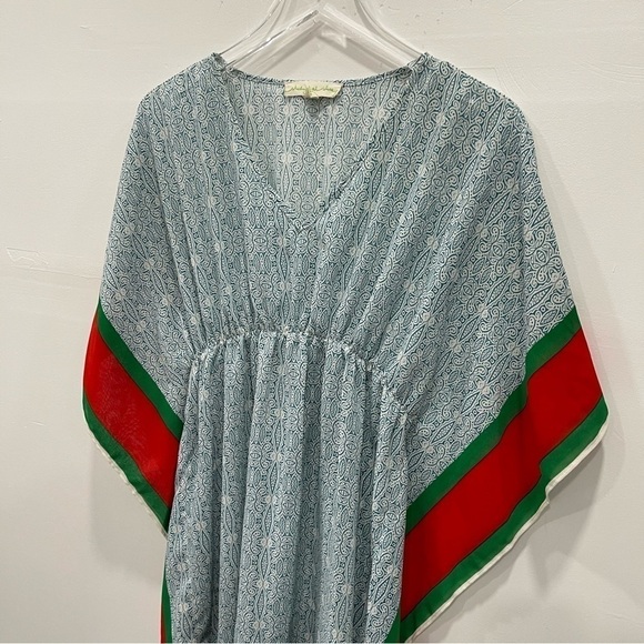 UO Staring At Stars Sheer Flowy Kimono Tunic Top XS/S Flowy Printed Resort Wear - Picture 3 of 6